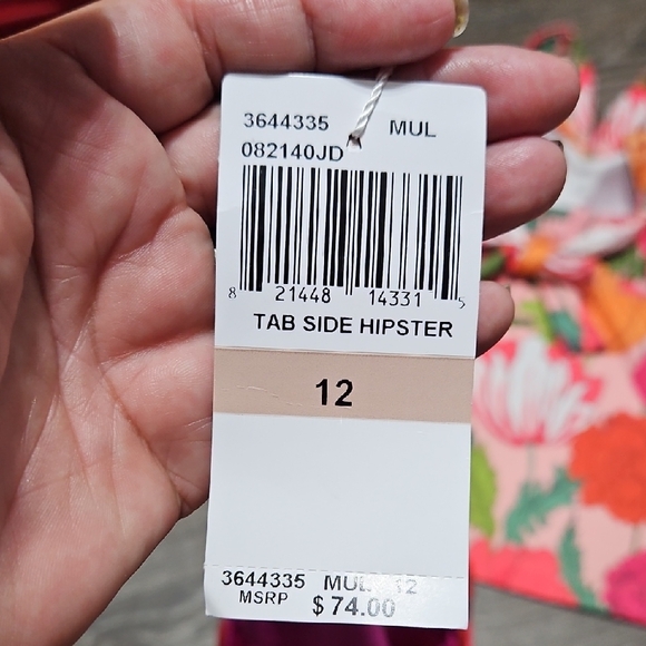 Trina Turk Pink Orange Floral Tankini Bikini Set - Picture 3 of 7